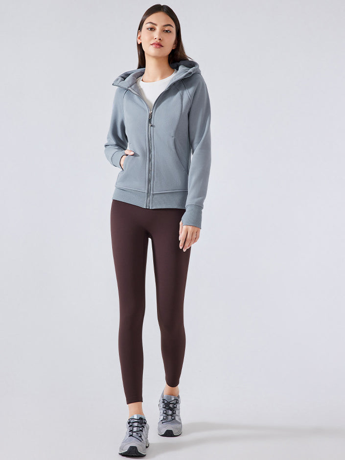 Women's hooded Sweat  jacket with zipper Sporty Soft