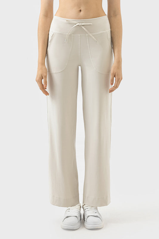 Classic Comfortable Wide-Leg Drawstring Pants