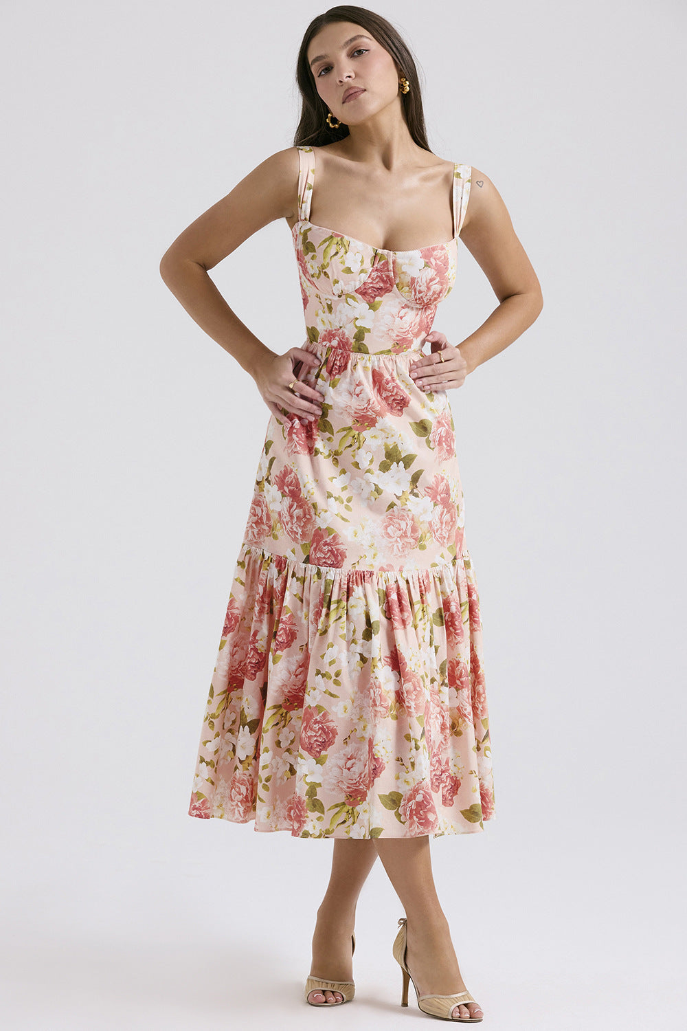 Floral Printed Sleeveless Sundress