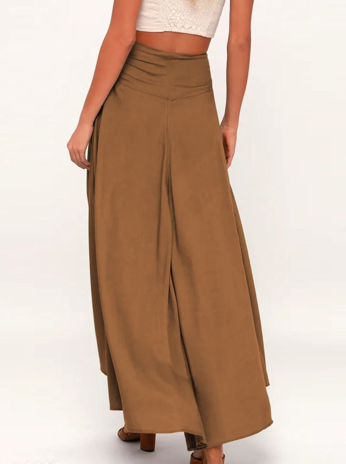 Casual elastische asymmetrische midi-rok