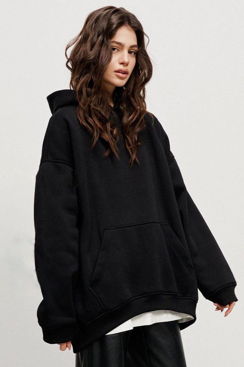 Damen Oversize Kapuzenpullover Lässig Langarm, Modisches Sweatshirt