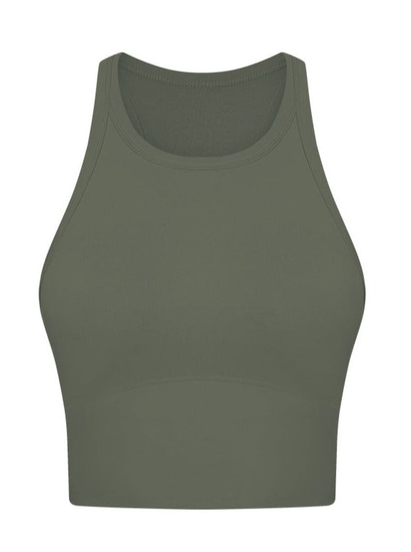 Stretchable High Waist Yoga Exercise Sleeveless Shirt