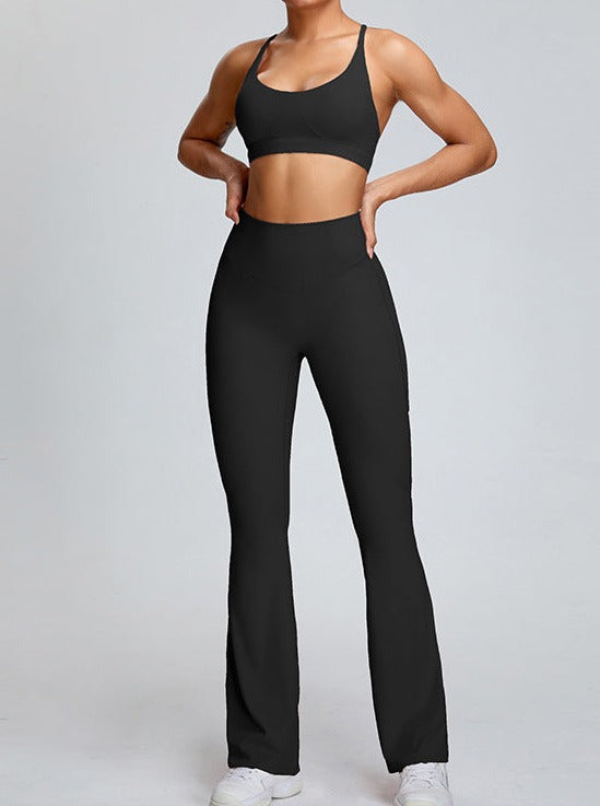 Black High-Waist Tummy Control Micro Large Yoga Pants