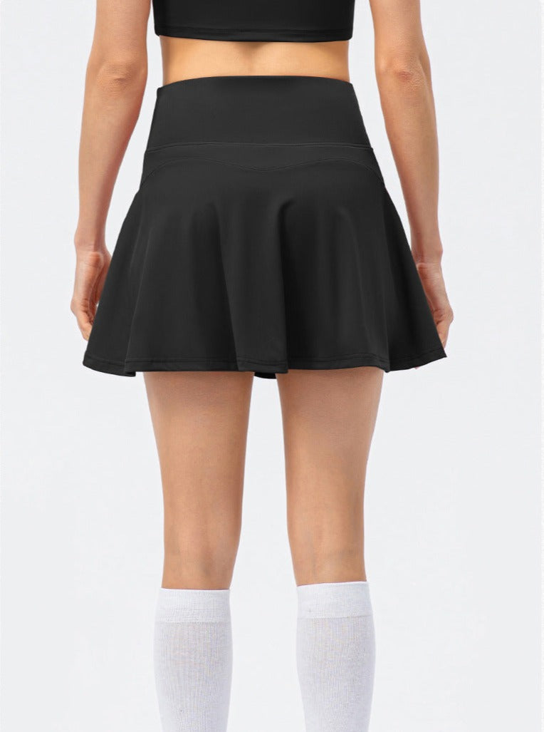 Black Running Dance Training Fitness Skirt