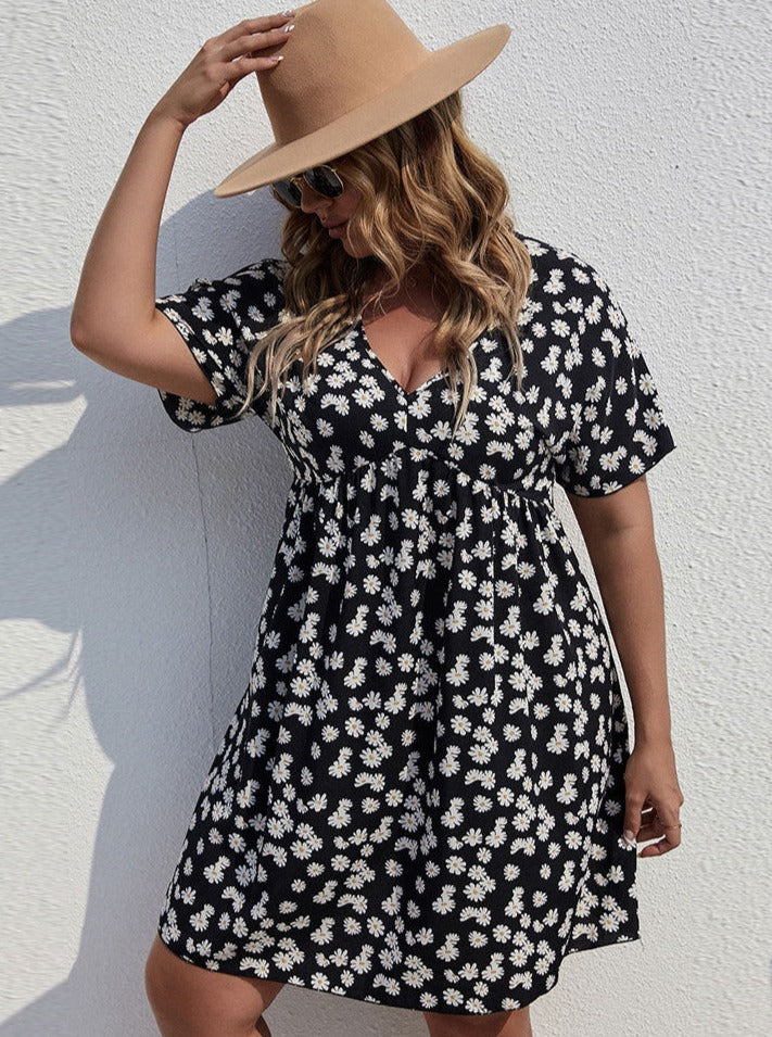 Floral Style Printed Vacation Dress