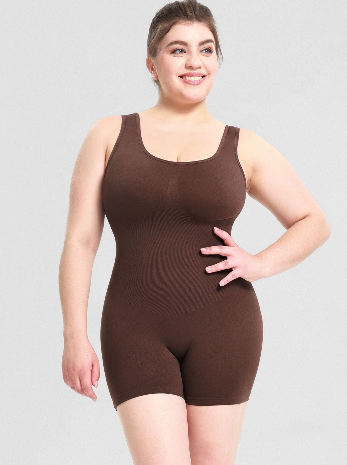 Bruin Plus Size Tummy Control Romper Bodysuit 